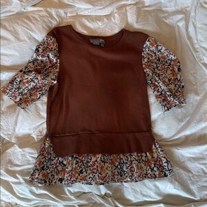 Anthropologie Rust Knit Top
